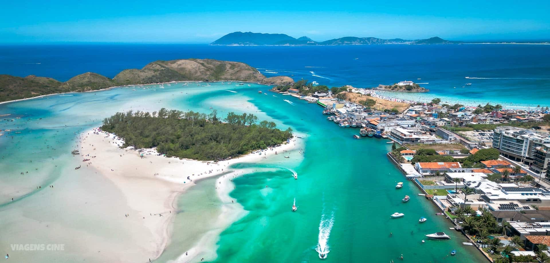 Paisagem costeira e urbana de Cabo Frio, no Rio de Janeiro