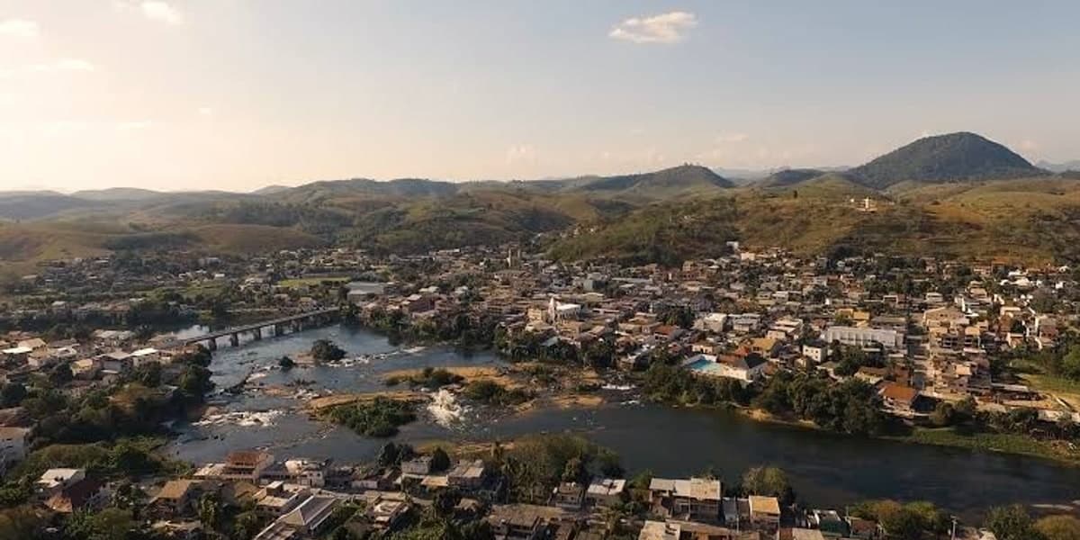 Vista aérea de Cardoso Moreira, no Norte Fluminense