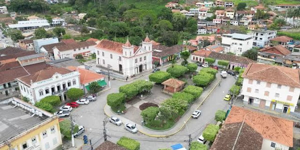 Centro histórico de Duas Barras, na Região Serrana