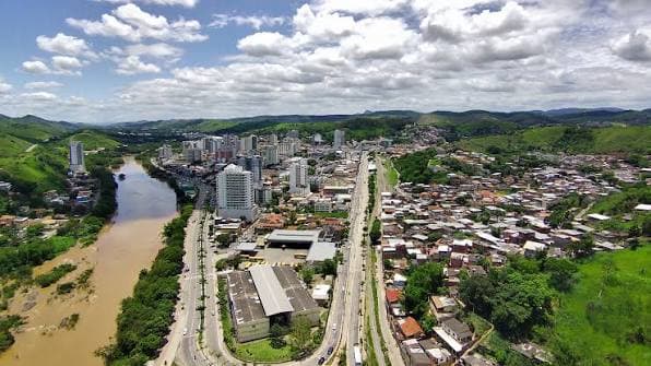 Vista urbana de Três Rios, no Centro-Sul Fluminense